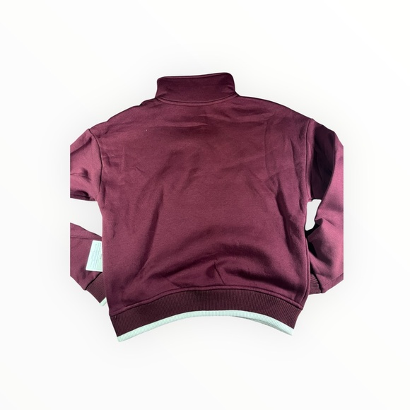 Champion Girls Maroon Half-Zip Pullover with Crest - Picture 3 of 6